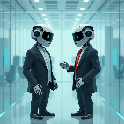animated AI agents collaborating in real-