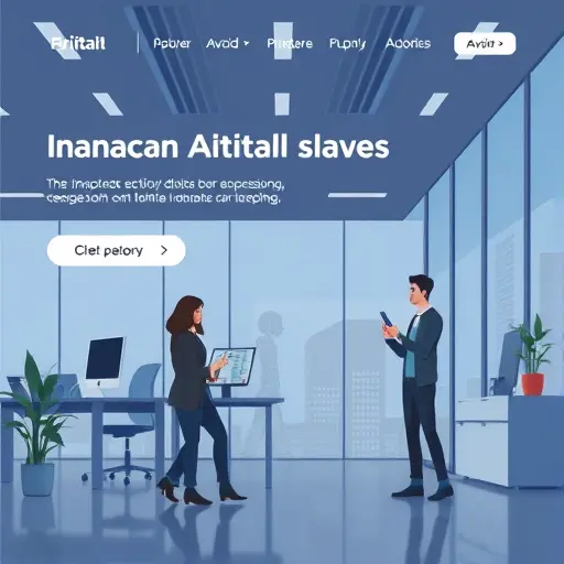 animated illustration of business landing page with dynamic AI-