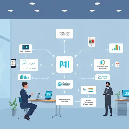 workflow diagram illustration showing AI agent handling multiple PPC campaign tasks (keyword research, clustering, ad copy creation, analytics)