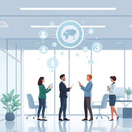 animated illustration showing users interacting with dynamic AI-