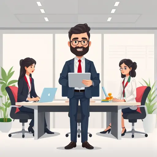 cartoon illustration of a command-