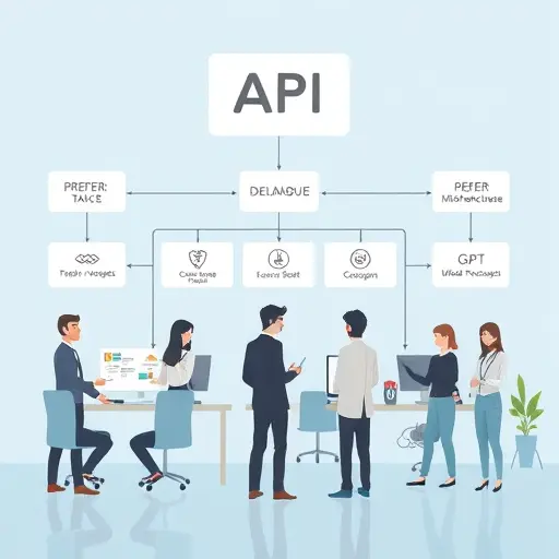 API integration architecture diagram with a Python backend sending dynamic requests to CAI models (Claude, Gemini, GPT)