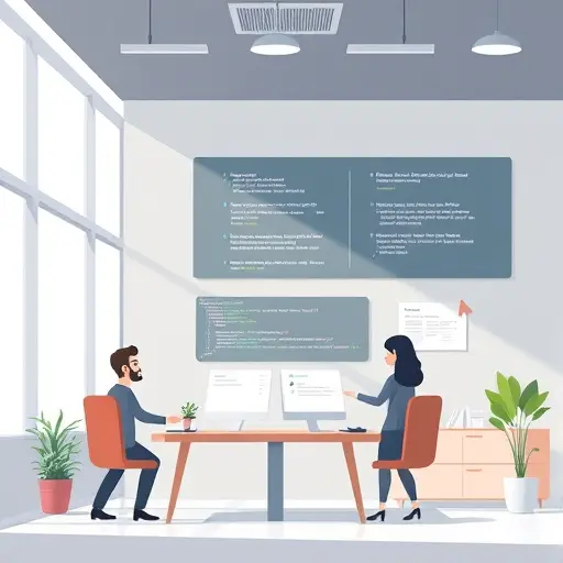 /blog post generation, cartoon-style workflow, code snippets, no text
