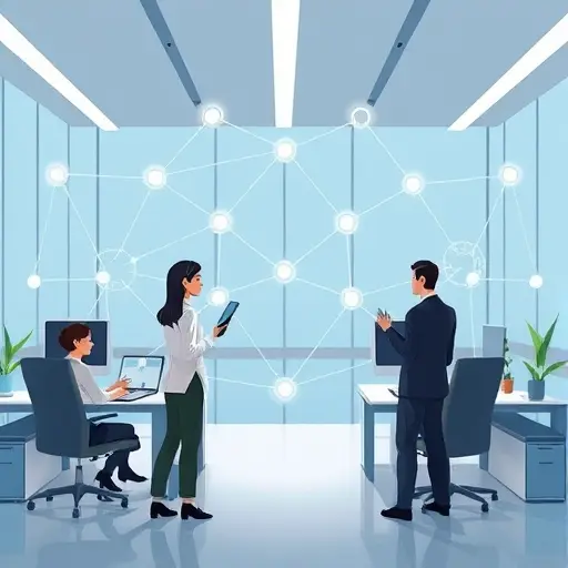 abstract geometric network showing API endpoints, animated call-and-