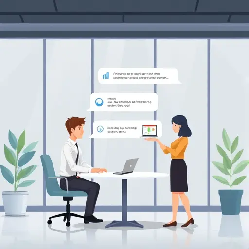 modern animated illustration of API request/response lifecycle for conversational AI: