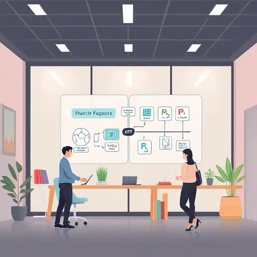 modern API architecture diagram illustration, secure token exchange in cartoon style, highlighting authentication and encryption, text-free