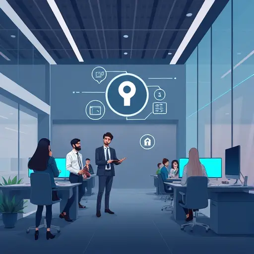 cartoon style illustration showing secure API integration, with keys and tokens exchanging between a backend (server) and AI API service, cinematic lighting, text-free