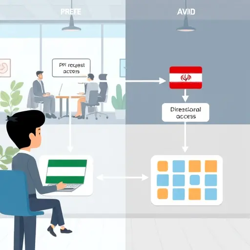 animated API request flow diagram, comparing two pipelines: one with direct access (GapGPT, Persian icon), one with barriers (OpenAI + international blocks), cartoon style, text-free