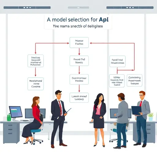 flowchart illustration of AI model selection for API-