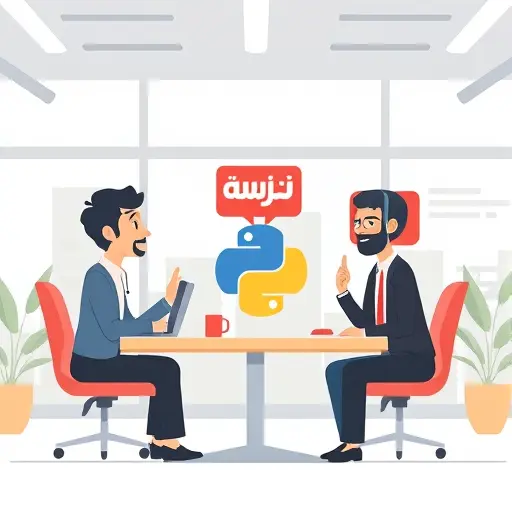animated infographic showing flow:.js, Python, and PHP “talking”