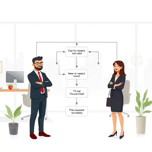 cartoon style flowchart comparing two API request flows: one 