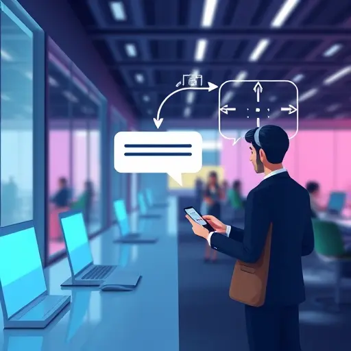 's app connecting to GapGPT AI endpoint with a chat bubble response. Clean, vivid colors, accent on data flow arrows, no text, cinematic tech background