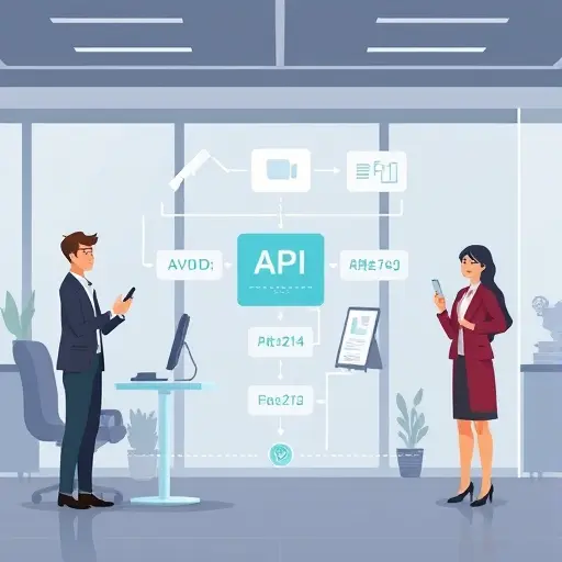 flowchart of API debugging process, animated illustration: