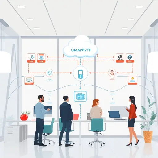 modern animated integration architecture, showing API calls from Iranian SaaS and backend apps to GapGPT AI cloud, with multi-model capability nodes (ChatGPT, Claude, Gemini)