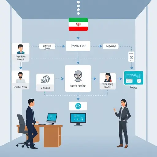 animated flowchart of an internal Iranian CRM and chatbot system, routing requests to GapGPT cloud API, with highlight on model switch (ChatGPT, Claude, Gemini)