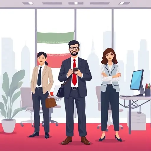 illustration: mobile apps and websites displaying AI-