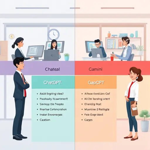 animated feature matrix comparing AI APIs (ChatGPT, Claude, Gemini, GapGPT)