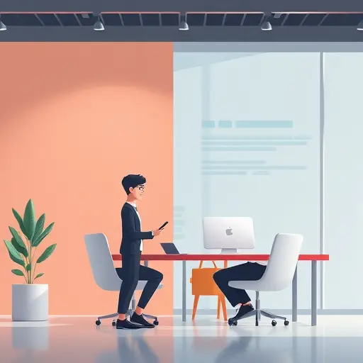 abstract depiction of REST API and JSON request/