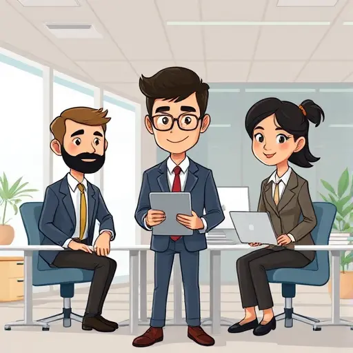 developer-friendly API integration example in cartoon style, split Python and Node.