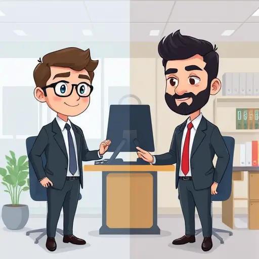 side by side cartoon comparison:(GapGPT)