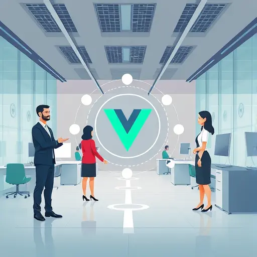 animated diagram showing secure Vue.