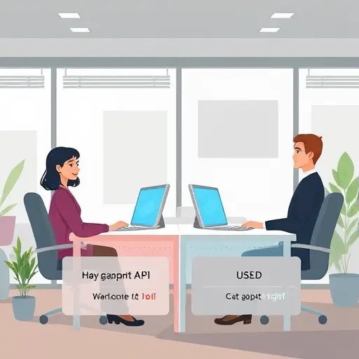 infographic in cartoon style comparing cost breakdown between GapGPT API (Iranian Rial, seamless access) and ChatGPT API (USD, sanctions, credit card)