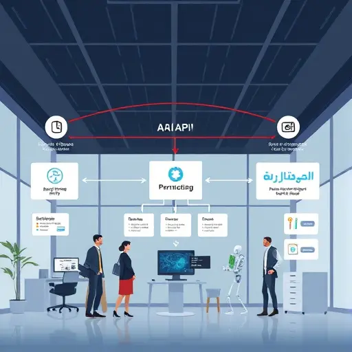 animated architecture of AI API workflow, arrows showing connection interruption points, retry logic, error icons, and a highlighted smooth
