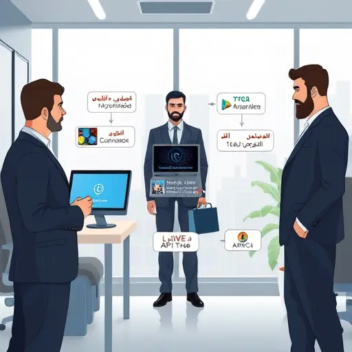animated flowchart diagram, API request from malware sample input to AI-