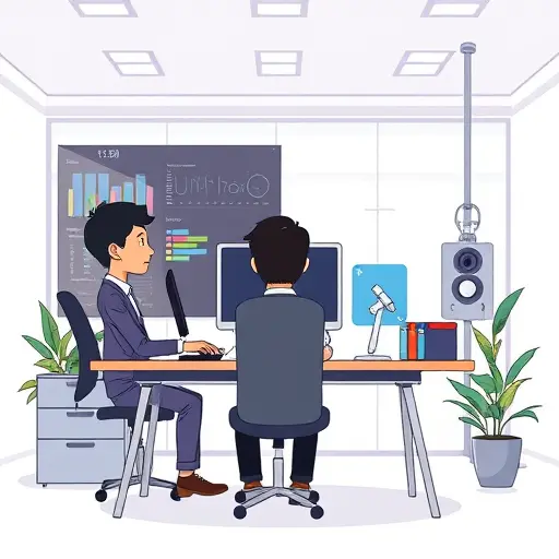 animated developer's desk, split-view showing both OpenAI API and GapGPT API integration.