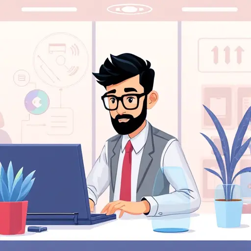 animated programmer working on AI-