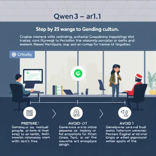 step-by-step animated infographic showing a user signing up, choosing Qwen 3