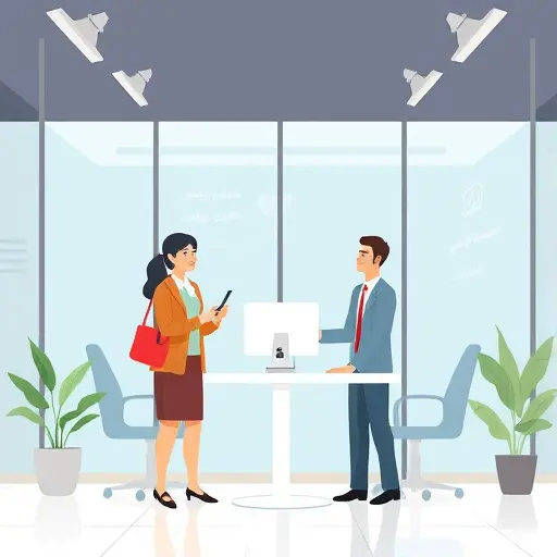 illustration of a business team using an AI-