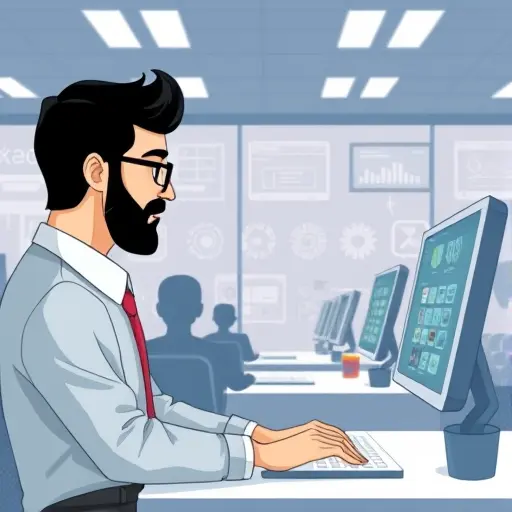 illustration of an Iranian user accessing AI models like GLM-4.5