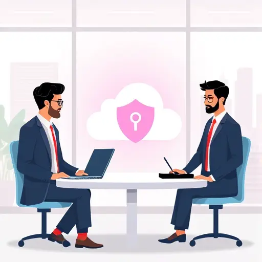 modern clean illustration showing data security, encrypted cloud, and privacy shield, friendly colors fitting Iranian tech websites, no text