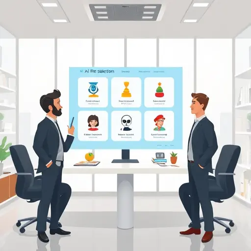 animated illustration of an Iranian AI platform interface concept showing model selection cards (ChatGPT, Claude, Gemini)#94d3a2