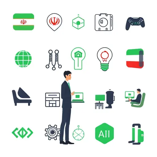 abstract AI logo icon set, vector shapes and grid systems, green accent palette (#94d3a2)