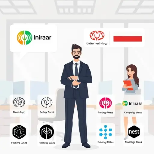 animated brand kit illustration showing logo variations (primary, monochrome, icon-only), spacing rules, and export formats PNG/SVG, minimalist tech style, text-free