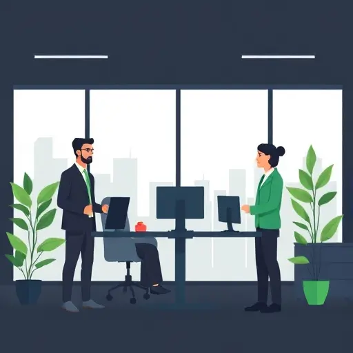 flat lay illustration of logo export formats SVG, PNG, PDF, vector files, web and print icons, dark UI, green accent, minimal tech style, text-free