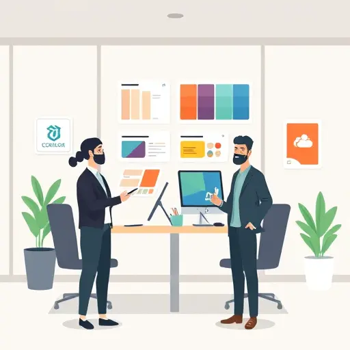 clean illustration of color palette generator and typography pairing tool, dark theme UI cards, green accent #94d3a2, minimalist, no text