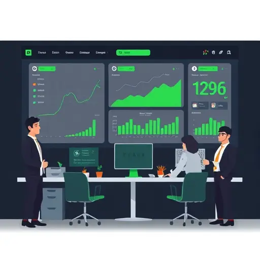animated illustration of an AI logo design dashboard on a dark theme, green accent (#94d3a2)