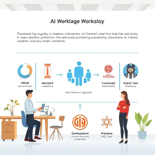 animated step-by-step workflow for AI logo creation: brainstorming brand values, prompting AI, selecting icon and font, previewing variations, exporting PNG/SVG;