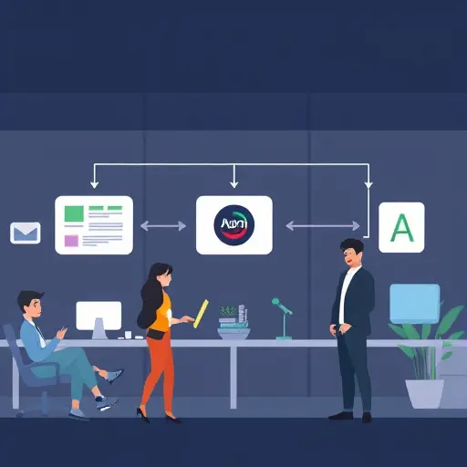 illustration of an AI platform connecting ChatGPT, Claude, Gemini for logo design, flow from prompt to vector export (SVG, PNG), dark theme, minimalistic icons, no text