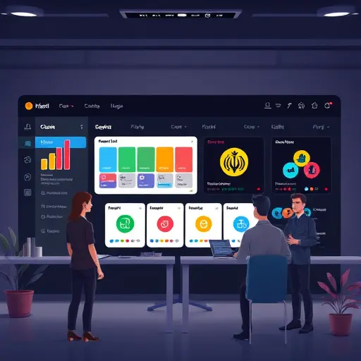 animated illustration of an AI-powered logo design dashboard in dark theme, showing tool panels for color palette, typography, and logo shapes; abstract icons symbolizing ChatGPT, Claude, and Gemini models;; clean text-free interface; cinematic lighting; no text