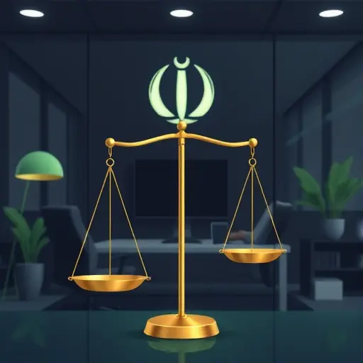 animated illustration of law scales and a minimalist logo mark on dark UI, green accent palette matching #94d3a2