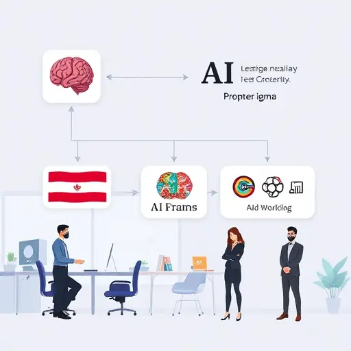 flat illustration of an AI workflow: prompt input -> AI brain -> multiple logo concepts -> vector SVG export -> color palette and typography selection, minimalist, text-
