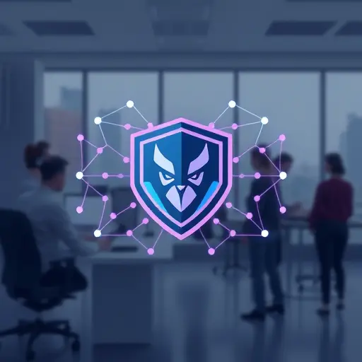 abstract esports logo creation process, neural network lines morphing into a shield mascot emblem, gaming icons (controller, headset)