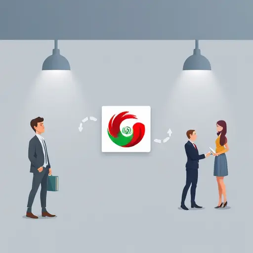 animated workflow of AI logo creation, steps shown as simple icons (prompt, style, colors, export)