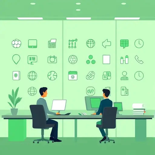 abstract brand identity icons and typography grid, minimalist vector illustration, green accent colors matching #94d3a2, high contrast, text-free