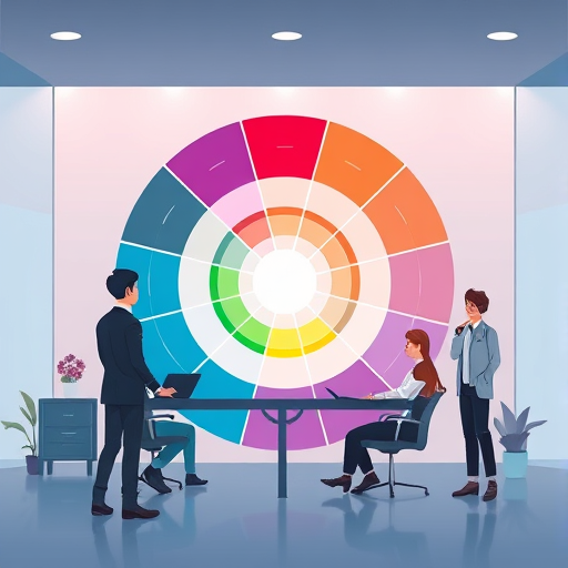 modern color palette wheel for logo design, AI-