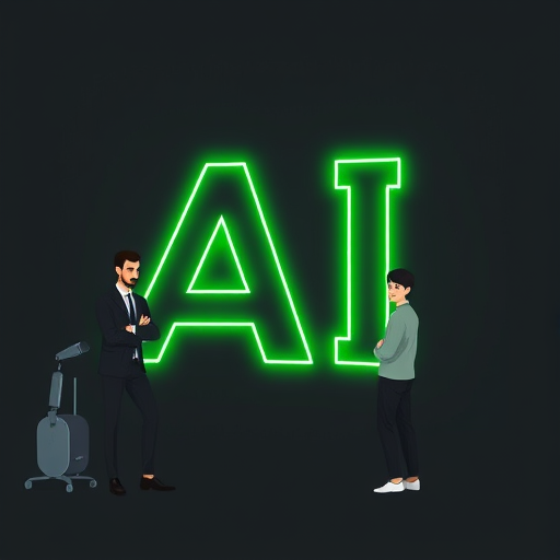 futuristic AI logotype color palette board on a charcoal background, neon green